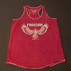 Racer back loose fitting tank top